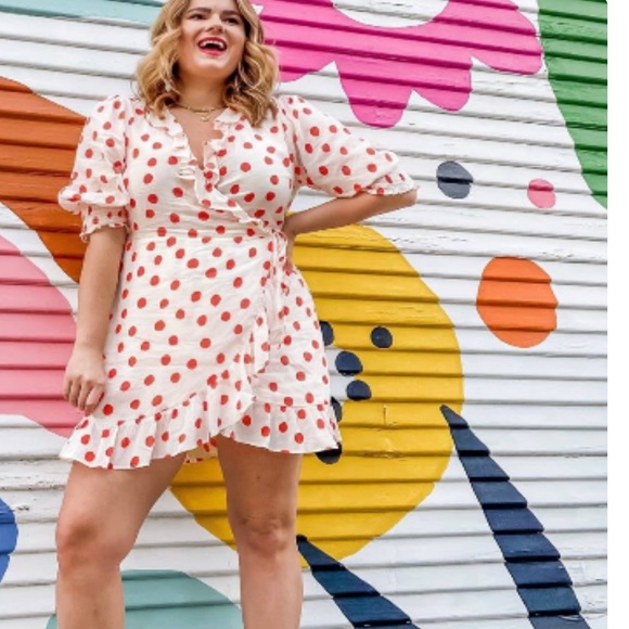 RIXO Dresses & Skirts - Ruffle wrap dress